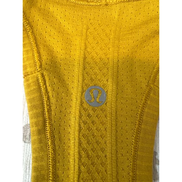 Lululemon Honey Lemon Golden Orange Yellow Swiftly Tech Racerback Tank Top 10 - Picture 7 of 7